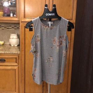 Maurice’s Cold Shoulder top with cute ruched sleeves